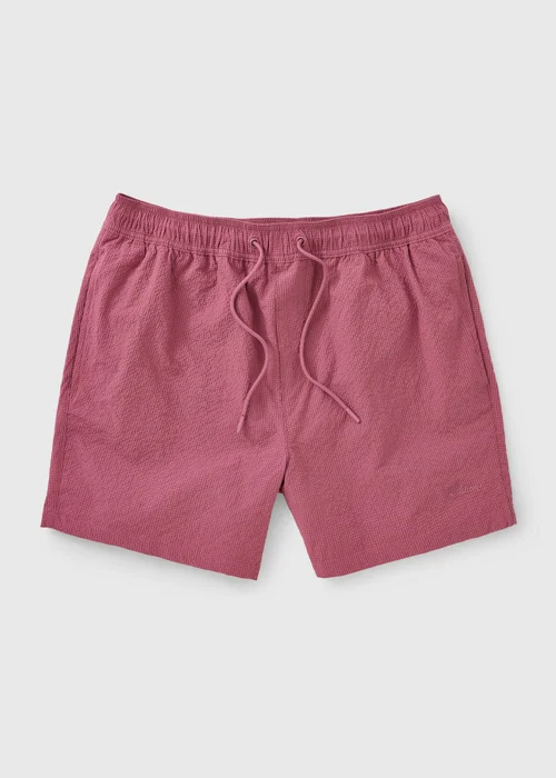 Pink Seersucker Swim Shorts - Small Image 3