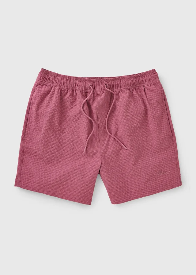 Pink Seersucker Swim Shorts
