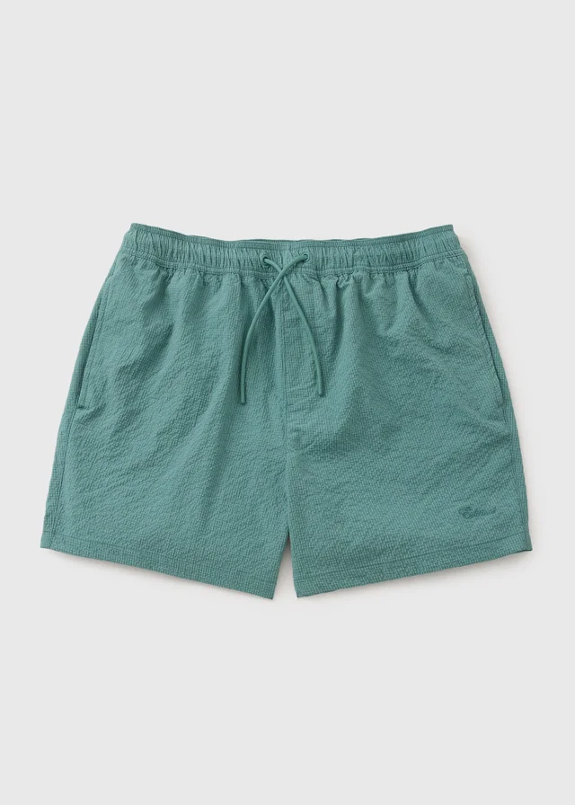 Green Seersucker Swim Shorts