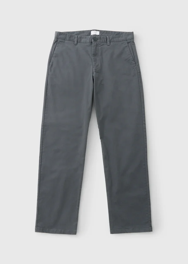 Charcoal Straight Fit Chinos