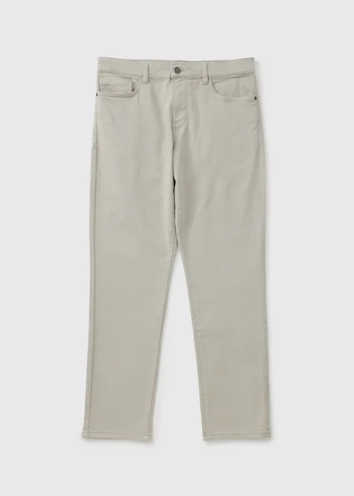 Light Grey 5 Pocket Slim Fit Trousers - 30 Waist Regular Image 3
