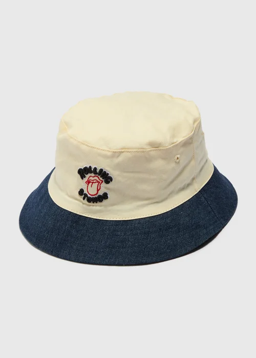 Ecru Rolling Stones Bucket Hat - S/M Image 1