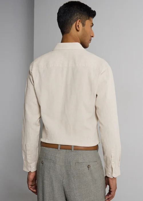 Taylor & Wright Stone Linen Blend Slim Fit Shirt - S Image 3