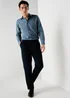 Taylor & Wright Blue Linen Blend Slim Fit Shirt - L Image 2