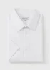 Taylor & Wright White Textured Regular Fit Short Sleeve Shirt - Small Image 5