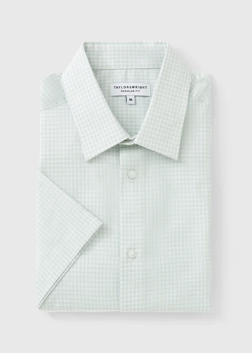 Taylor & Wright Green Check Shirt - Small Image 5