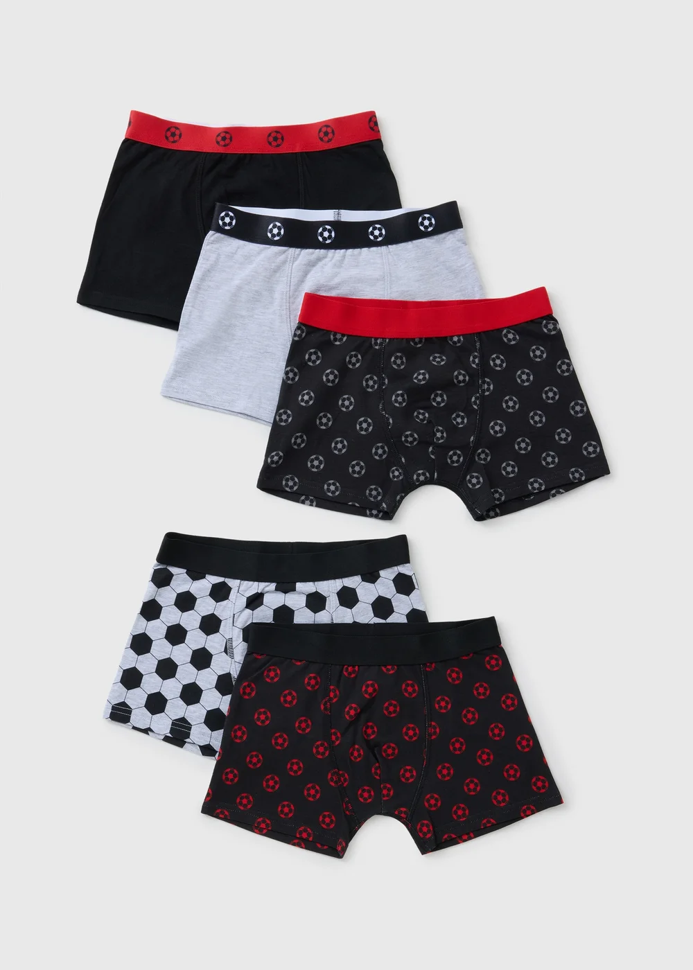 5 Pack Boys Multicolour Football Trunks (2-13yrs) - Age 2 - 3 Years Image 1