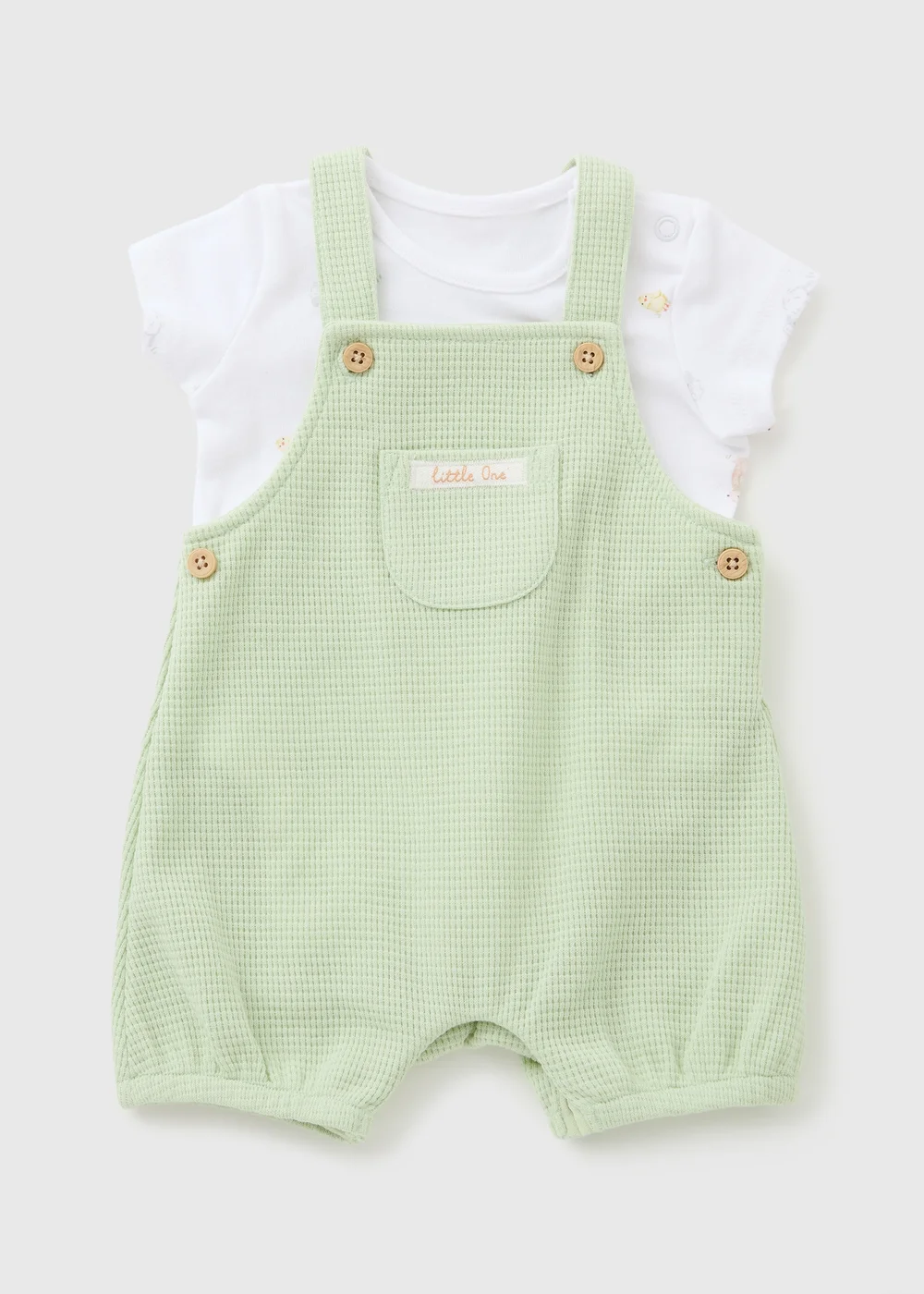 Baby Green Knitted Top & Dungaree Set (Newborn-12mths) - First Size Image 1
