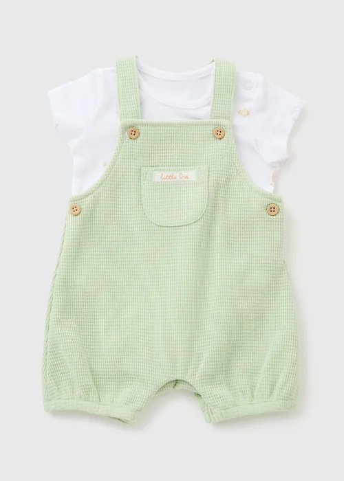 Baby Green Knitted Top & Dungaree Set (Newborn-12mths) - First Size Image 1
