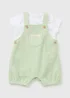 Baby Green Knitted Top & Dungaree Set (Newborn-12mths) - First Size Image 1