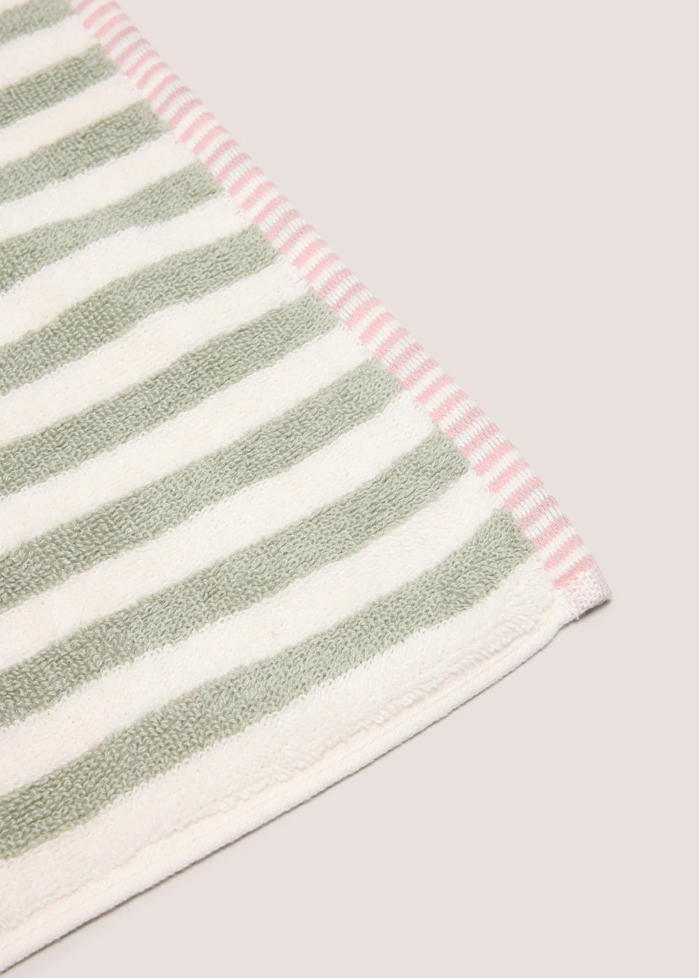 Green Stripe Jacquard Hand Towel - Hand Towel Image 2