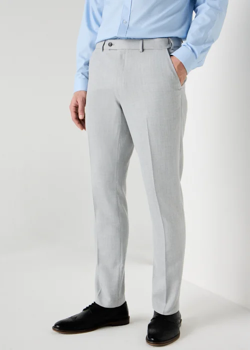 Taylor & Wright Grey Active Waist Slim Fit Trousers - 38/L29 Image 2