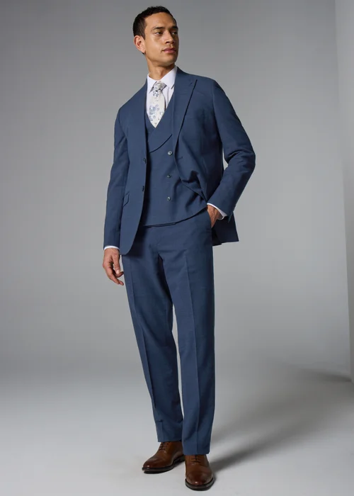 Taylor & Wright Highgrove Italian Navy Tailored Fit Suit Trousers - 38 Waist 33 Leg Image 2