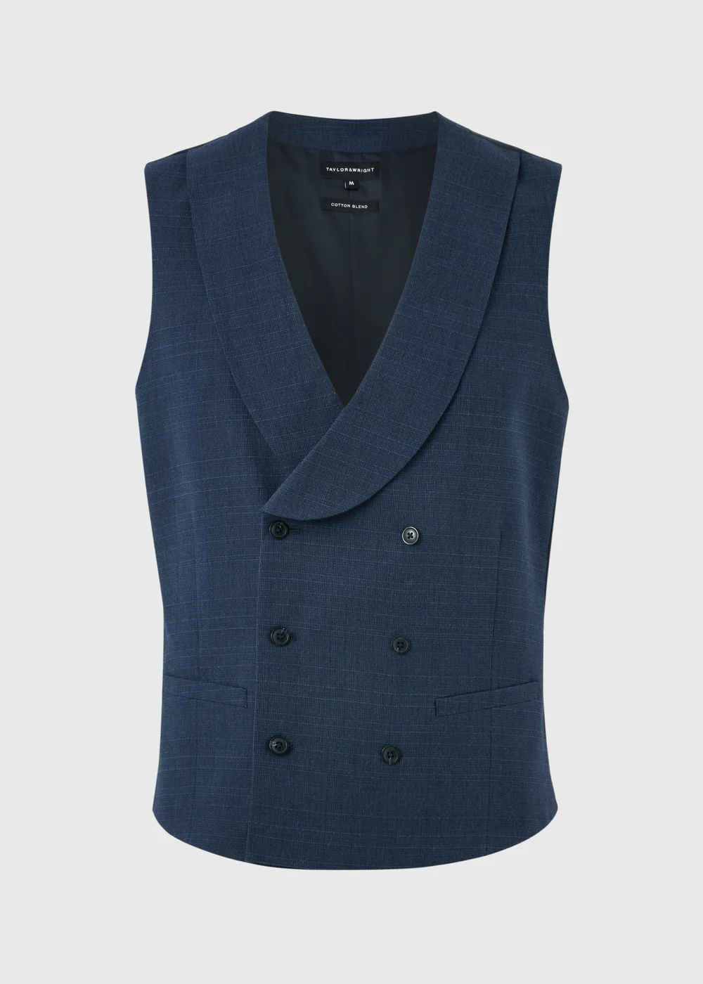 Taylor & Wright Highgrove Italian Navy Suit Waistcoat - S Image 1