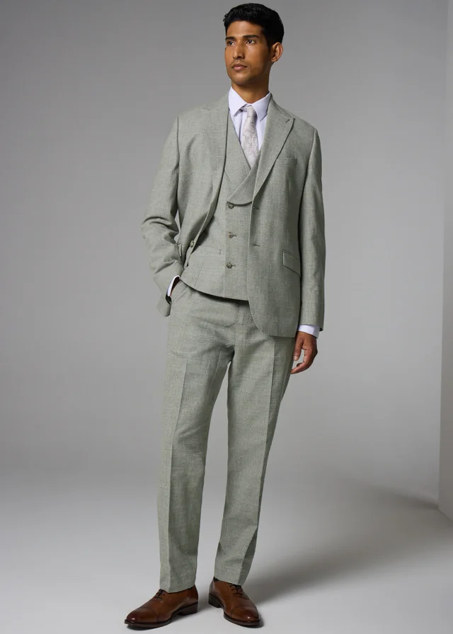 Taylor & Wright Eden Italian Green Tailored Fit Suit Trousers