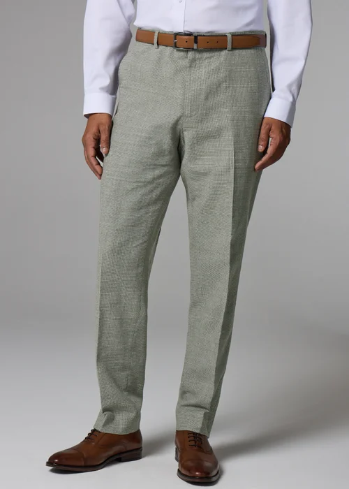Taylor & Wright Eden Italian Green Tailored Fit Suit Trousers - 46 Waist 29 Leg Image 1