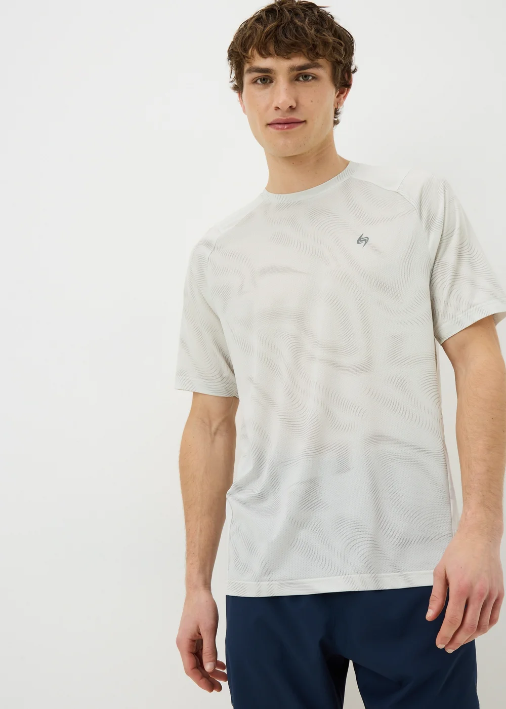 Souluxe Cream Swirl Sports T-Shirt - XL Image 1