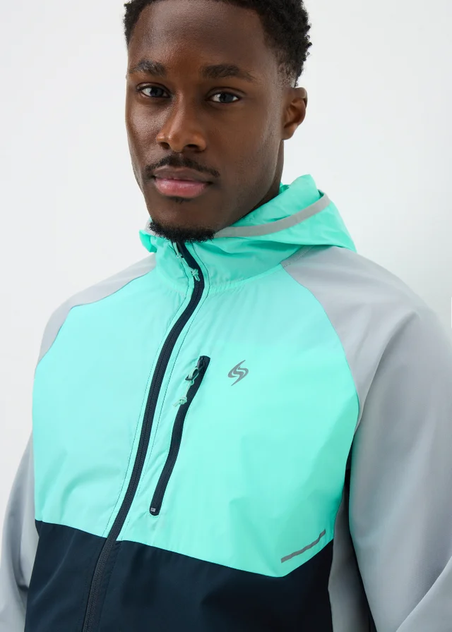 Souluxe Navy Woven Panel Co Ord Zip Through Jacket