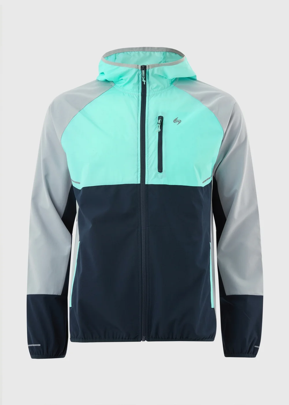 Souluxe Navy Woven Panel Co Ord Zip Through Jacket - Extra small Image 4