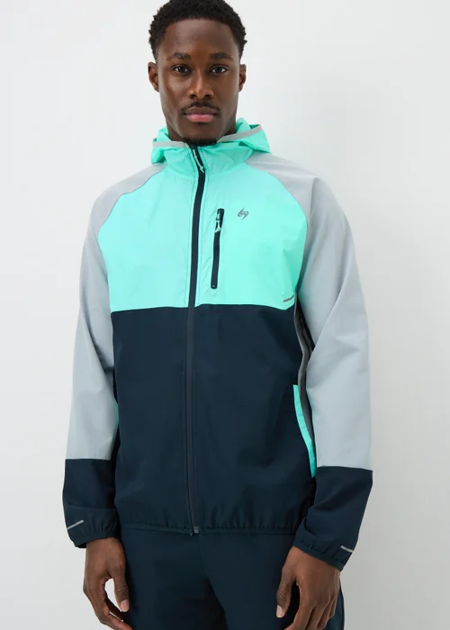 Souluxe Navy Woven Panel Co Ord Zip Through Jacket - Extra small Image 1