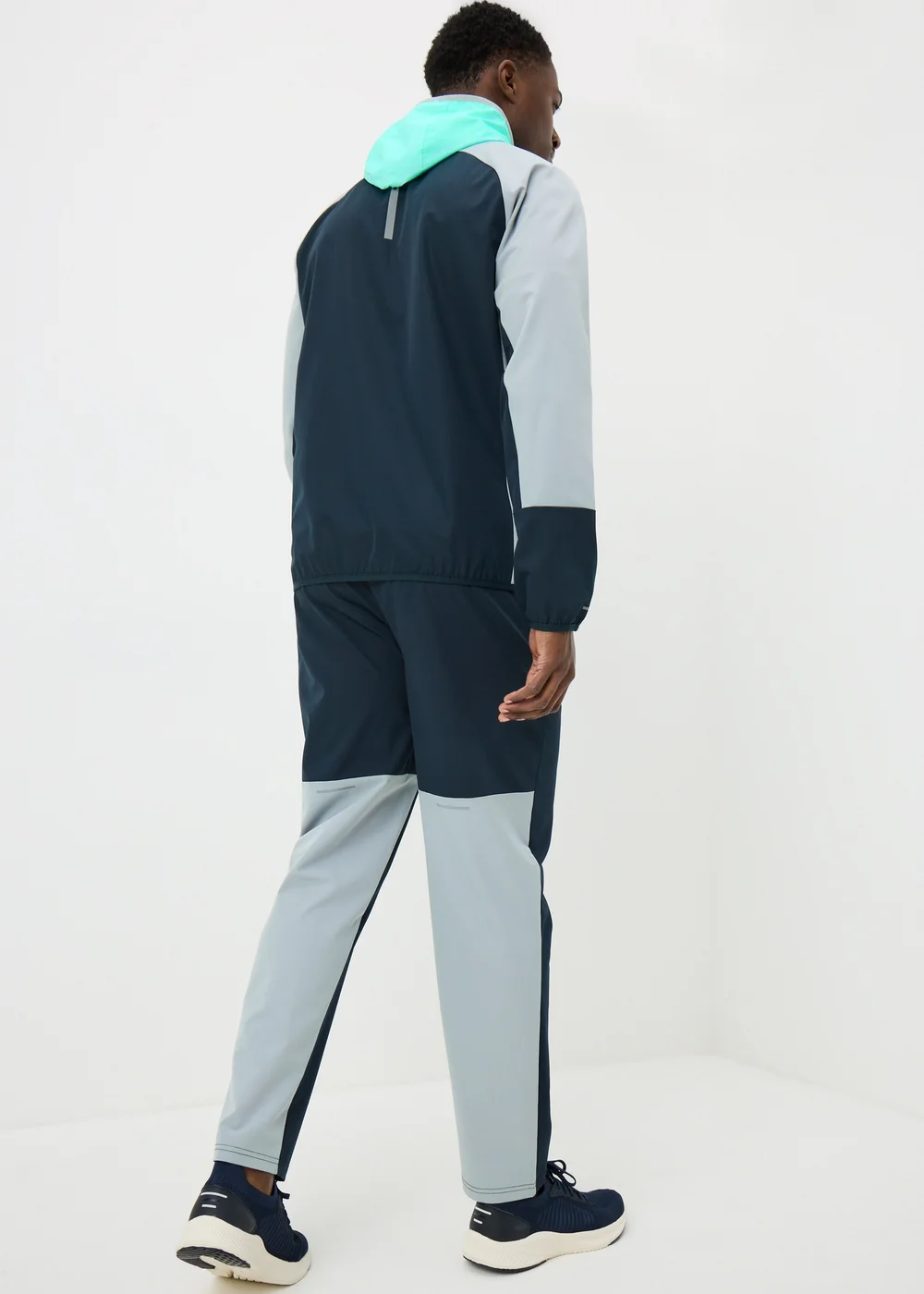 Souluxe Navy Woven Panel Co Ord Jogging Bottoms - Extra small Image 3