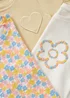 3 Pack Girls Multicolour Floral Frill T-Shirts (1-7yrs) - 1 to 1 half years Image 2