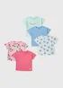 5 Pack Girls Pink Cherry T-Shirts (1-7yrs) - 1 to 1 half years Image 1