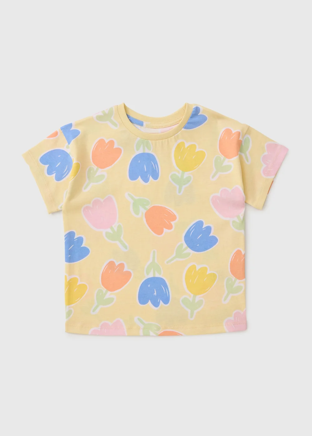 Girls Yellow Tulip T-Shirt (1-7yrs) - 1 to 1 half years Image 1