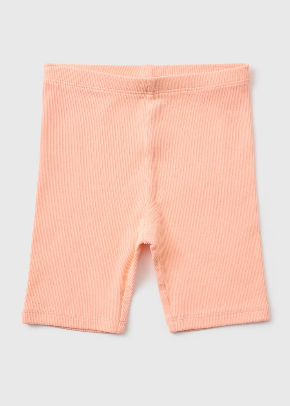 Girls Orange Ribbed Cycle Shorts (1-7yrs) - 1 to 1 half years Image 1