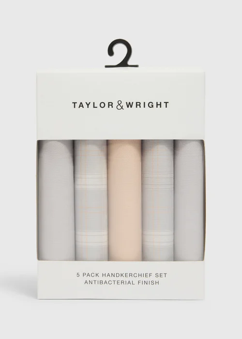 5 Pack Taylor & Wright Handkerchiefs - One Size Image 1