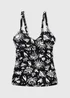Black Celestial Shapewear Tankini Top - Size 10 Image 2