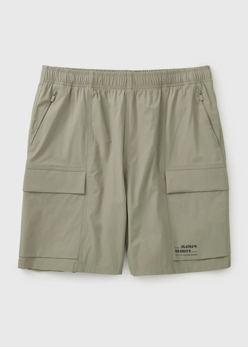 Stone Ripstop Tech Cargo Shorts - Small Image 1