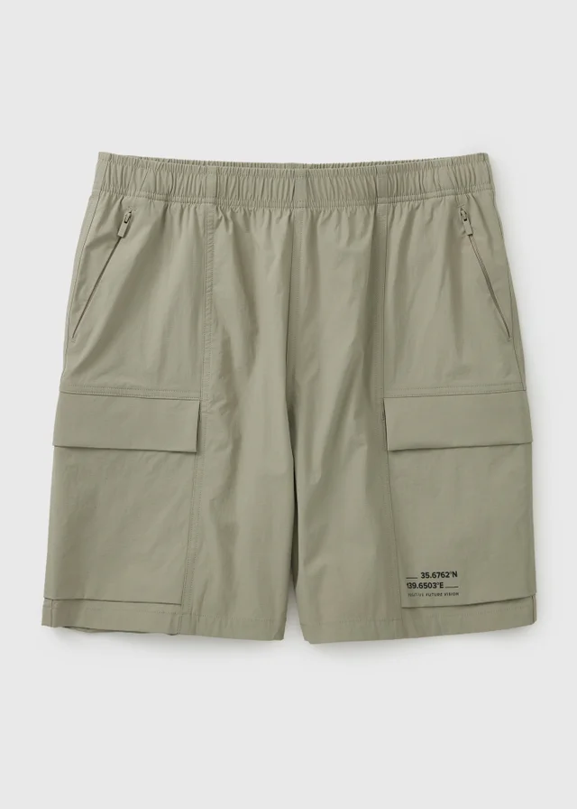 Stone Ripstop Tech Cargo Shorts
