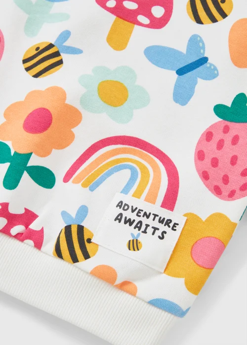 Girls Multicolour Rainbow Print Sweatshirt (1-7yrs) - 1 to 1 half years Image 2