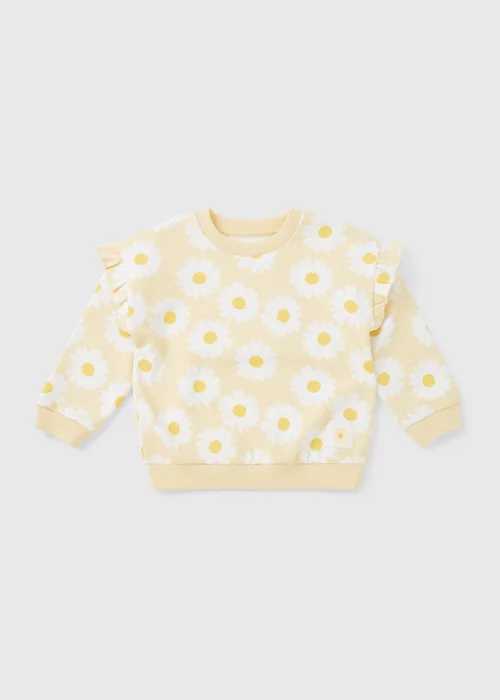 Girls Yellow Daisy Sweatshirt (1-7yrs) - 1 to 1 half years Image 1