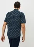 Navy Geo Short Sleeve Shirt - Small Image 3
