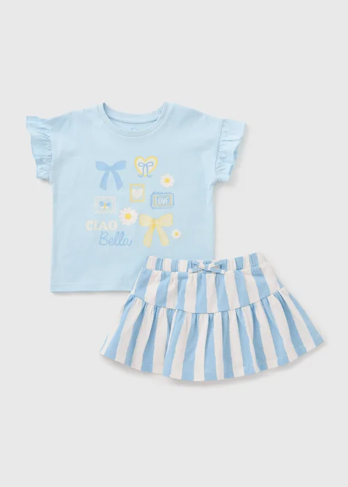 Girls Blue Ciao Bella Top & Skort Set (1-7yrs) - 1 to 1 half years Image 1
