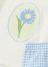 Girls Blue Daisy Gingham Top & Trouser Set (1-7yrs) - 1 to 1 half years Image 2