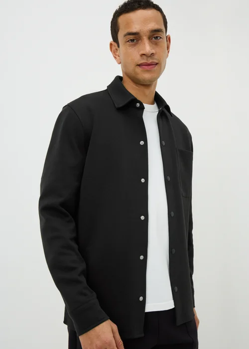 Black Interlock Co Ord Shacket - S Image 1