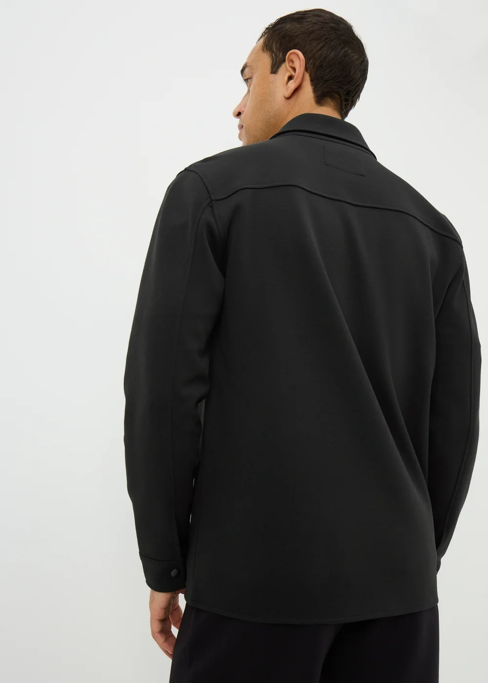 Black Interlock Co Ord Shacket - S Image 3