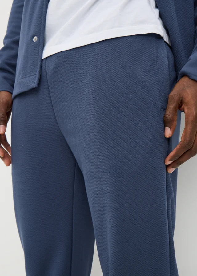 Blue Smart Co Ord Jogging Bottoms