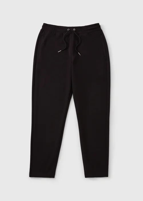 Black Interlock Co Ord Jogging Bottoms - Small Image 4