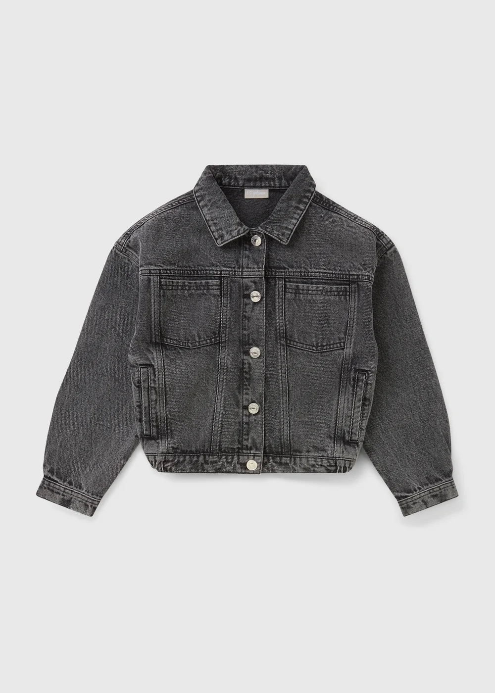 Black Wash Denim Jacket (7-15yrs) - Age 7 Years Image 1