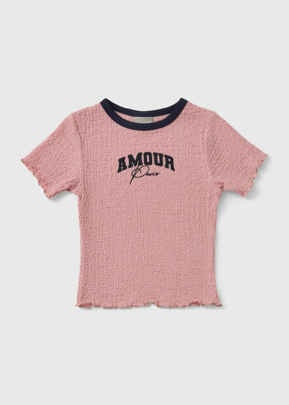 Girls Pink Amour Ringer T-Shirt (7-15yrs) - Age 7 Years Image 1