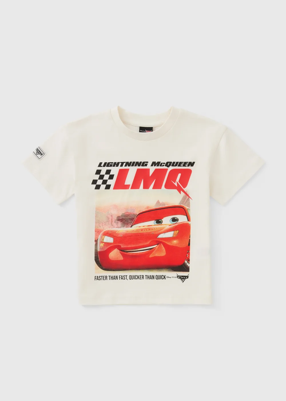 Cars Boys White Lightning McQueen Photographic T-Shirt (1-7yrs) - 1 to 1 half years Image 1