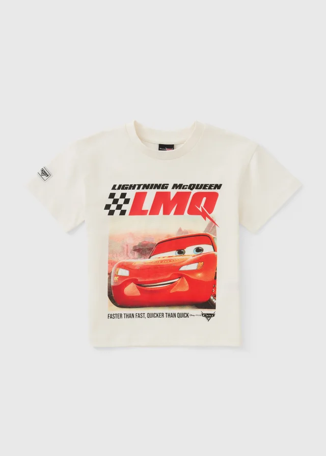Cars Boys White Lightning McQueen Photographic T-Shirt (1-7yrs)