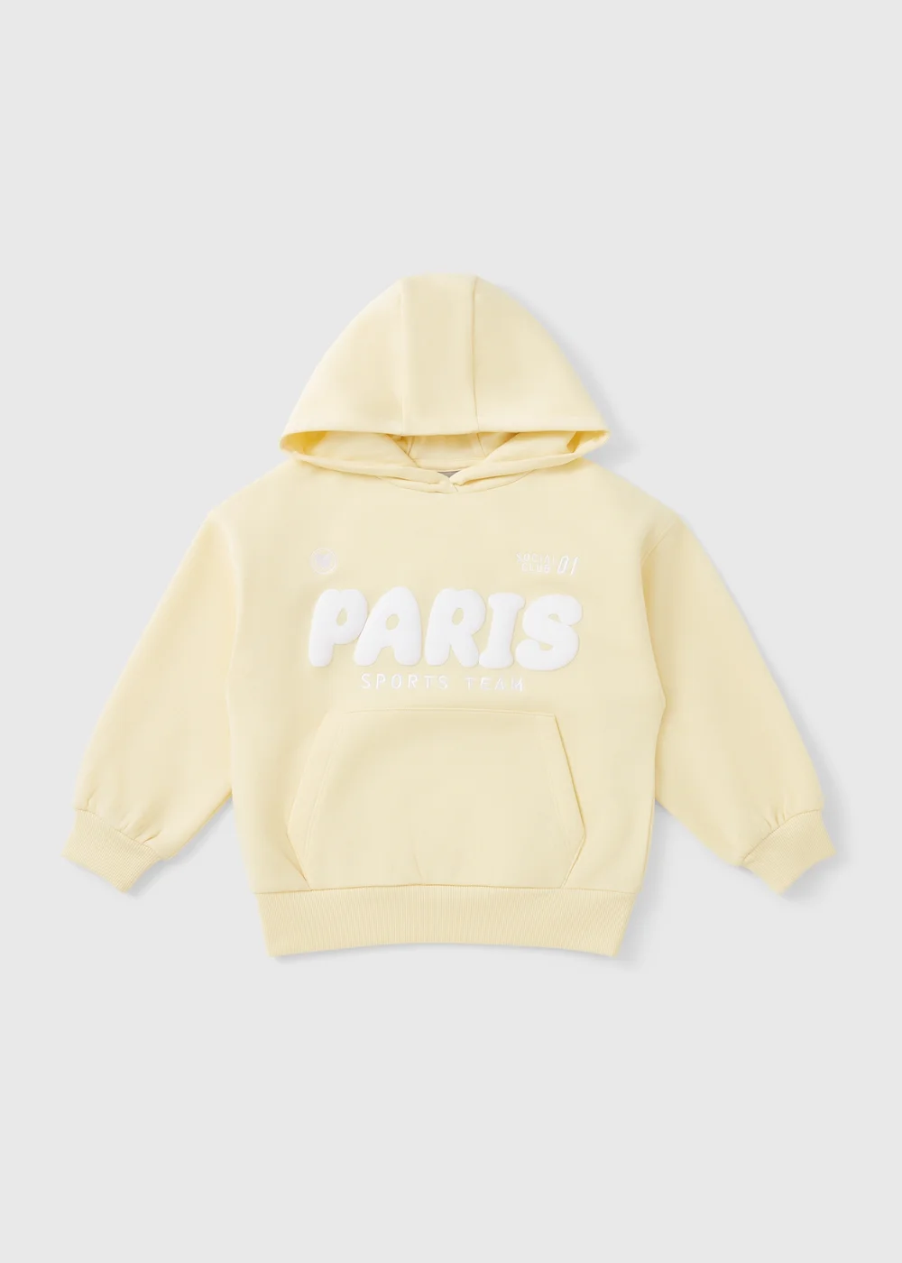 Girls Yellow Paris Slogan Hoodie (7-15yrs) - Age 7 Years Image 1