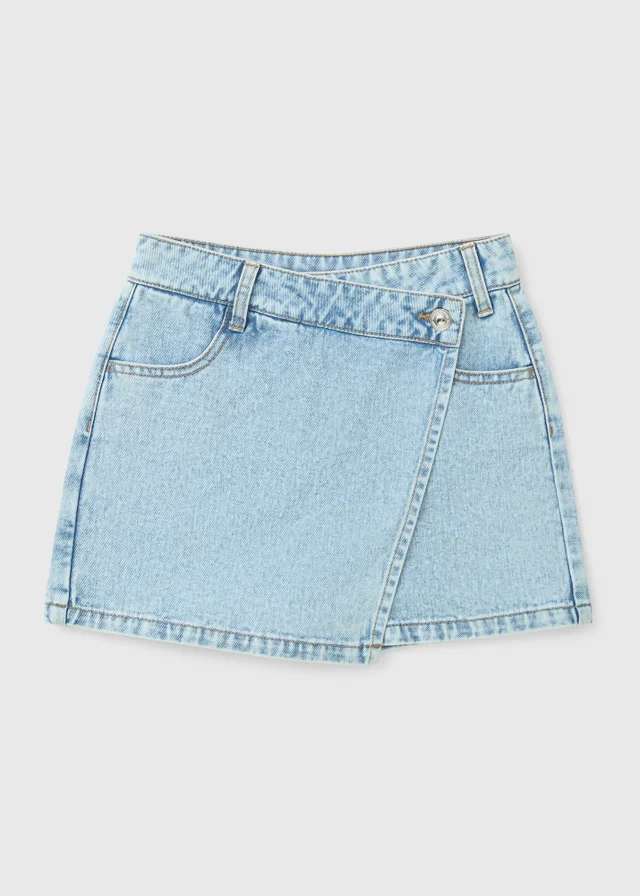 Light Wash Denim Skort (7-15yrs)