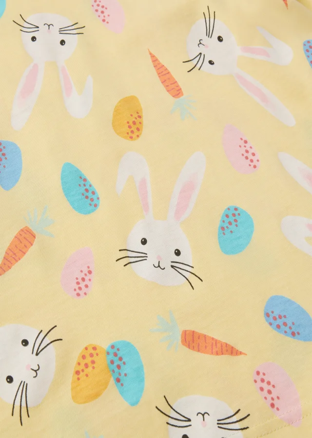 Kids Yellow Easter Bunny Long Pyjama Set (1-13yrs)