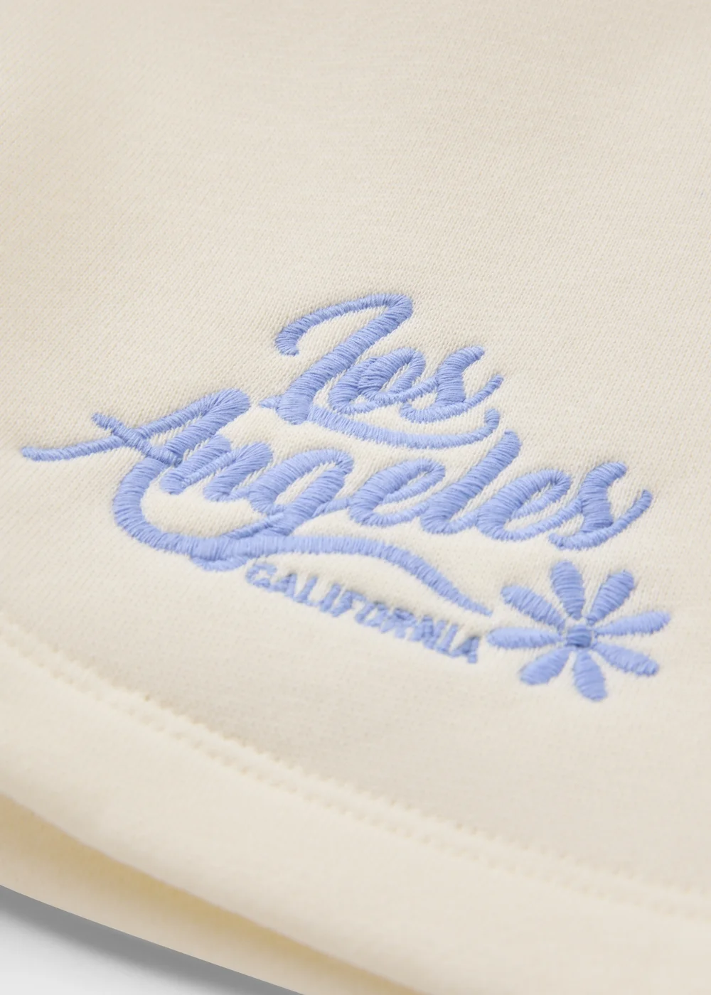 Girls Cream Los Angles Jogger Shorts (7-15yrs) - Age 7 Years Image 2